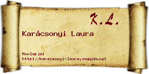 Karácsonyi Laura névjegykártya
