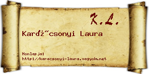 Karácsonyi Laura névjegykártya