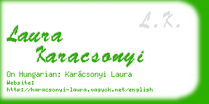 laura karacsonyi business card